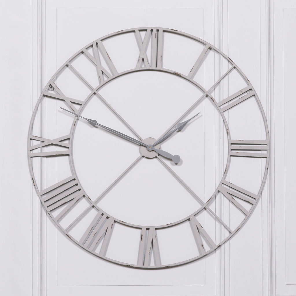 Grey skeleton wall clock extra large 100cm 150cm skeleton wall clock uk