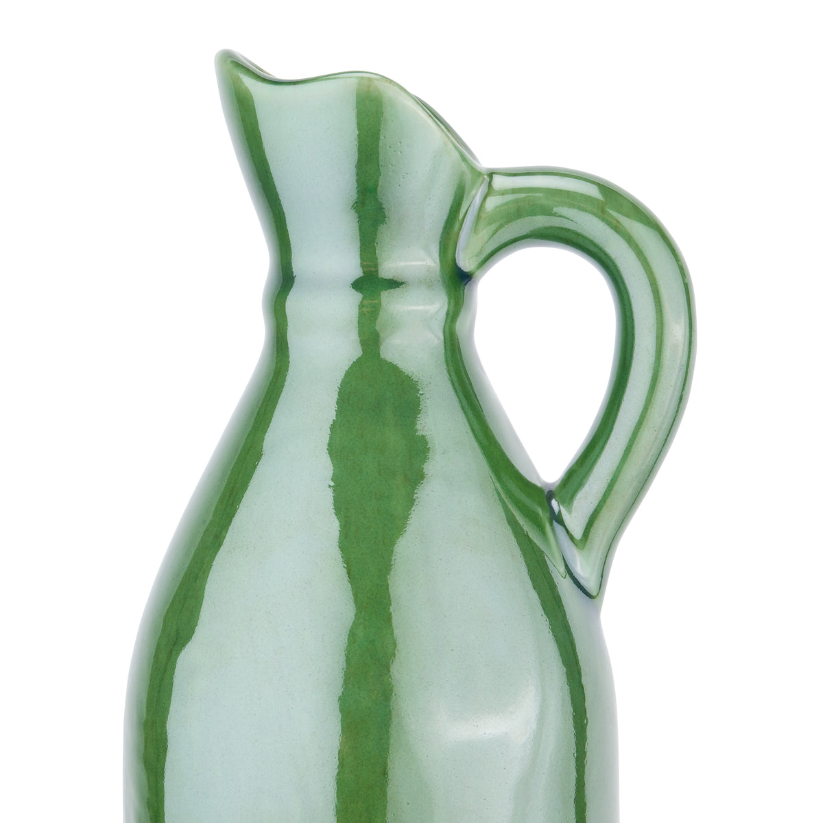 Olive Green Rustic Jug Vase uk