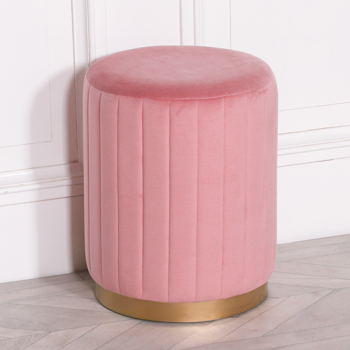 pink velvet art deco footstool uk salon furniture uk