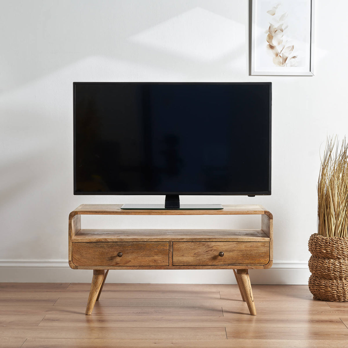 TV Stand London UK Wooden TV Stand with Drawers 90cm