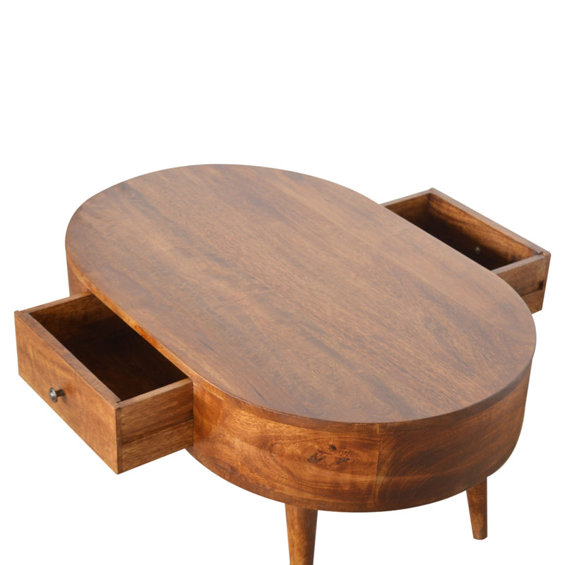 dark mango wood coffee table with drawers on sale uk