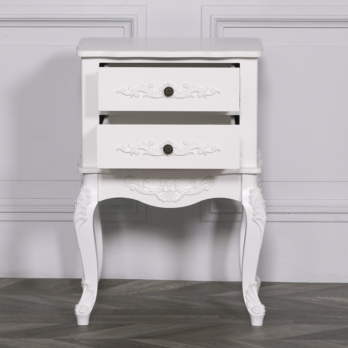french style bedside table with drawers shabby chic uk