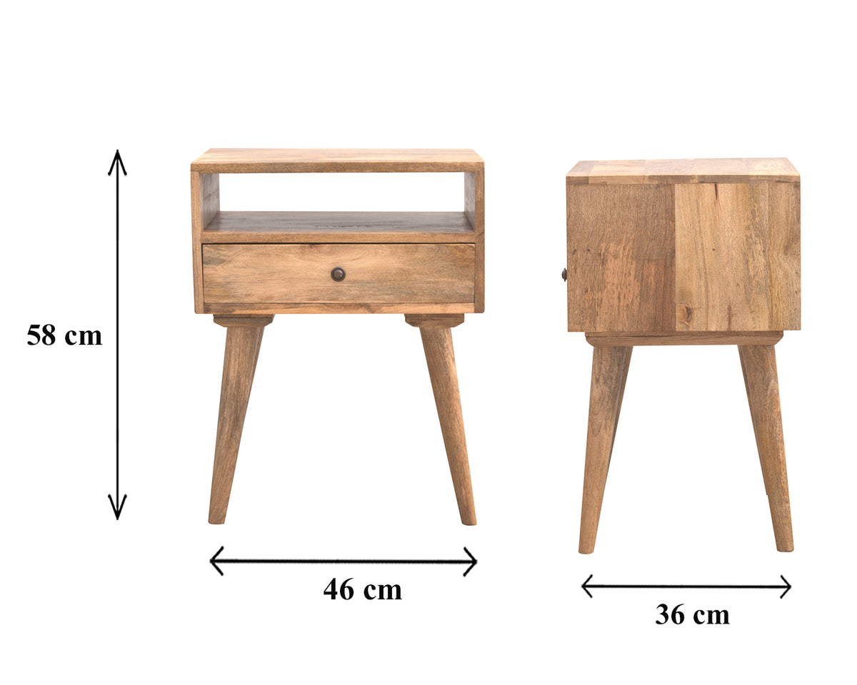 Small wooden  bedside table stand small bedside drawers wood