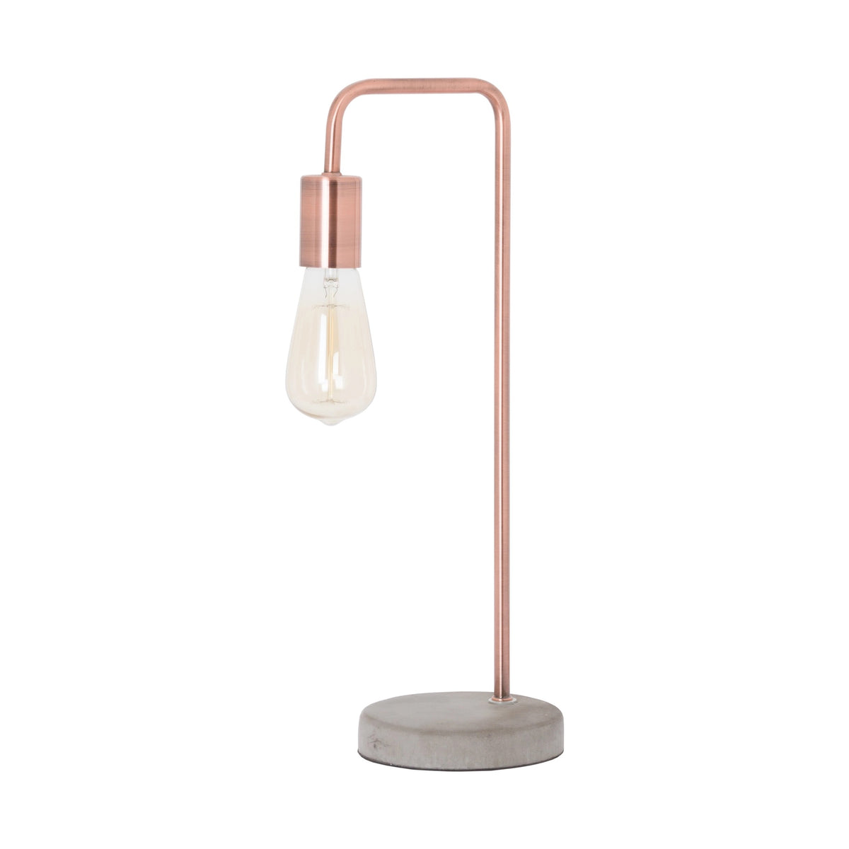 Industrial copper lamp stone base home decor home lighting rose gold lamp homeware uk