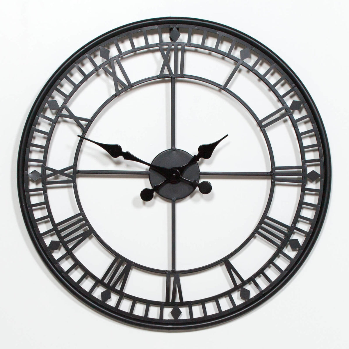 black skeleton clock 55cm Black Skeleton Clock 55cm roman numeral skeleton clock uk skeleton clock for sale online