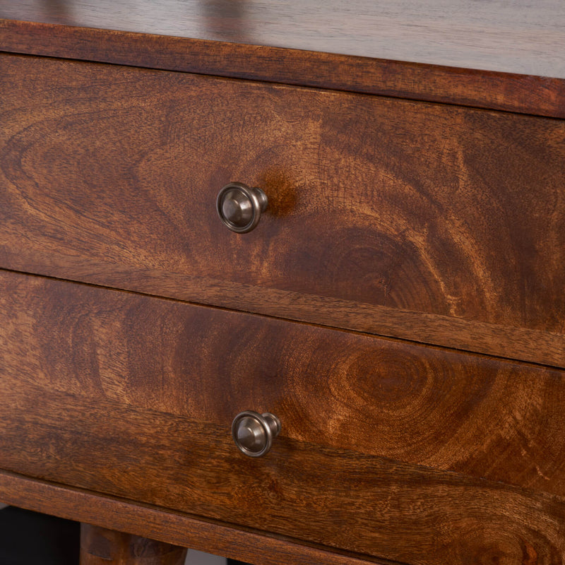Dark wood bedside drawers online uk walnut bedside table luxury nightstand uk