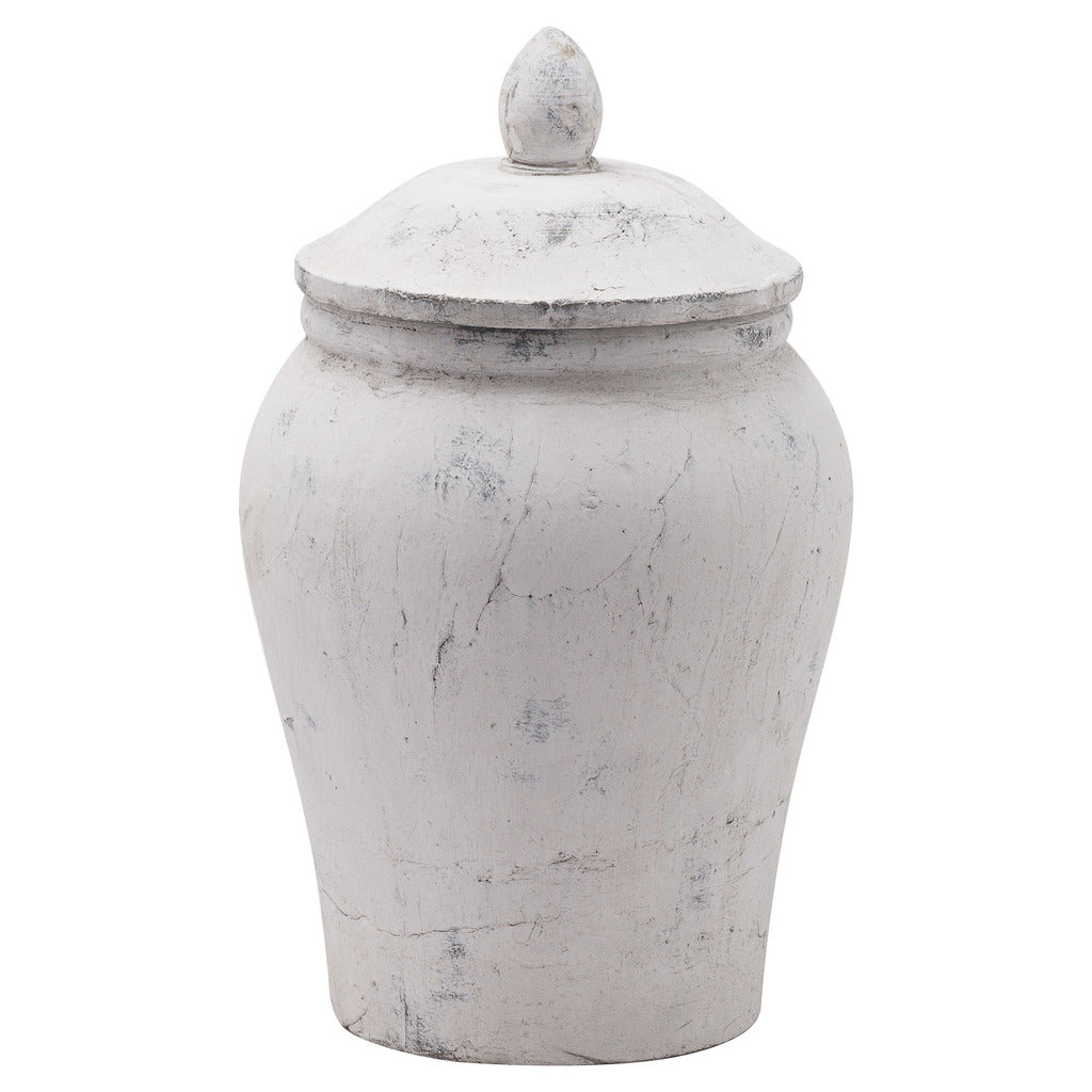ceramic ginger vase stone ginger vase white