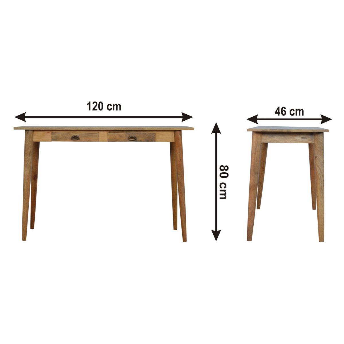 Wide Desk, Mango Wood Desk for sale uk slim desk 46cm deep desk wooden desk max 120cm wooden desk max 46cm deep narrow skinny desk uk